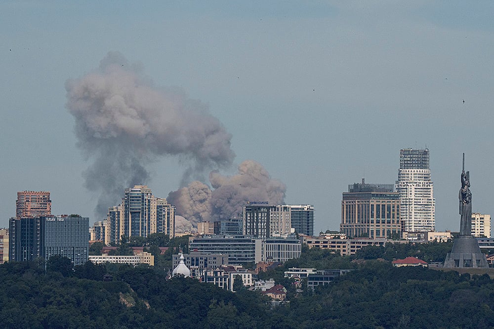 Photo: AP/Evgeniy Maloletka |  For Representation purpose : Russia has frequently launched aerial attacks on civilian areas during the almost three-year war. 